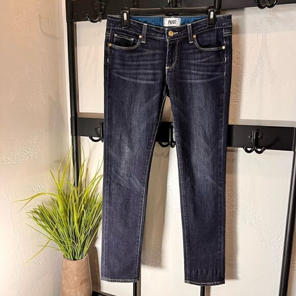 Paige jeans jimmy jimmy skinny low rise dark wash denim size 26 - Picture 2 of 15